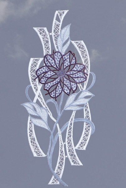 moderne Blüte silber und lila