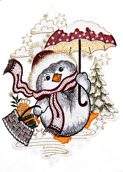 Fensterbild Pinguin
