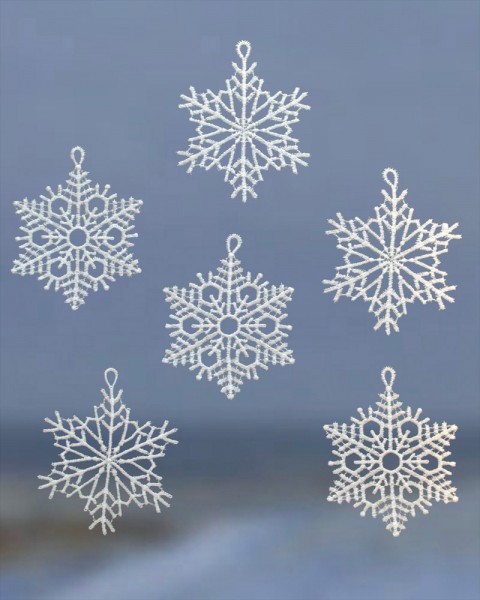 Baumbehang Schneekristall silber /weiß